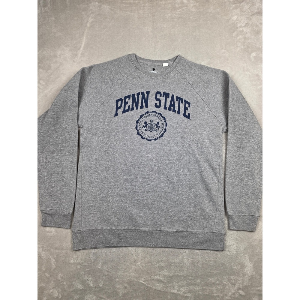 Barnesmith Penn State Sweatshirt Mens Large Gray Crewneck Raglan Sleeve NCAA